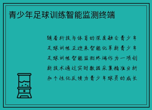 青少年足球训练智能监测终端